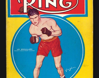 The Ring 1933 Boxing Wrestling Fighting Original Vintage