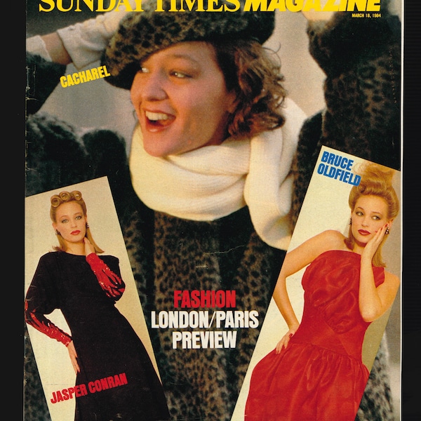 Sunday Times Supplement Magazine March 18 1984 cover photographs : Jasper Conran Bruce Oldfield Ross Whitaker Malcolm Pashley  40th Birthday