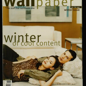 Papier peint janvier / février 1997 Original vintage Magazine Winter Issue