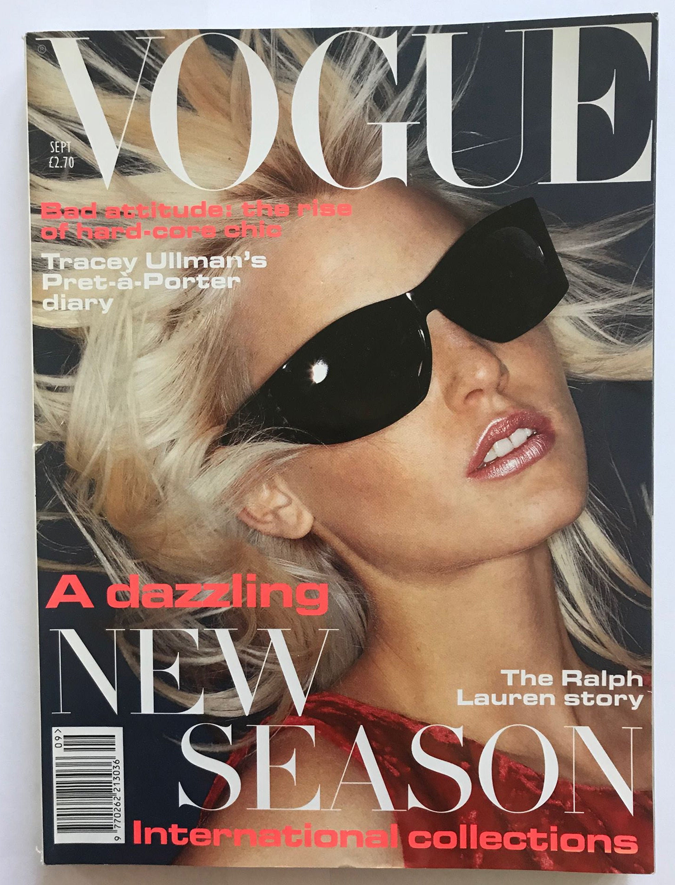 Vogue UK Sept 1994 British Original Vintage Magazine Model Cover
