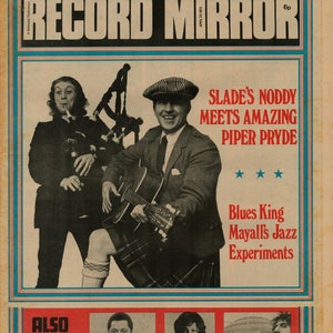 Record Mirror April 22 1972 Original Music Magazine Slade&#39;s Noddy meets Amazing Piper Pryde