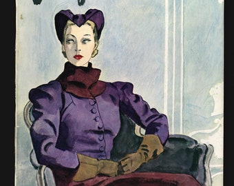 Vogue UK Jan 22 1936 Original Vintage Fashion Magazine