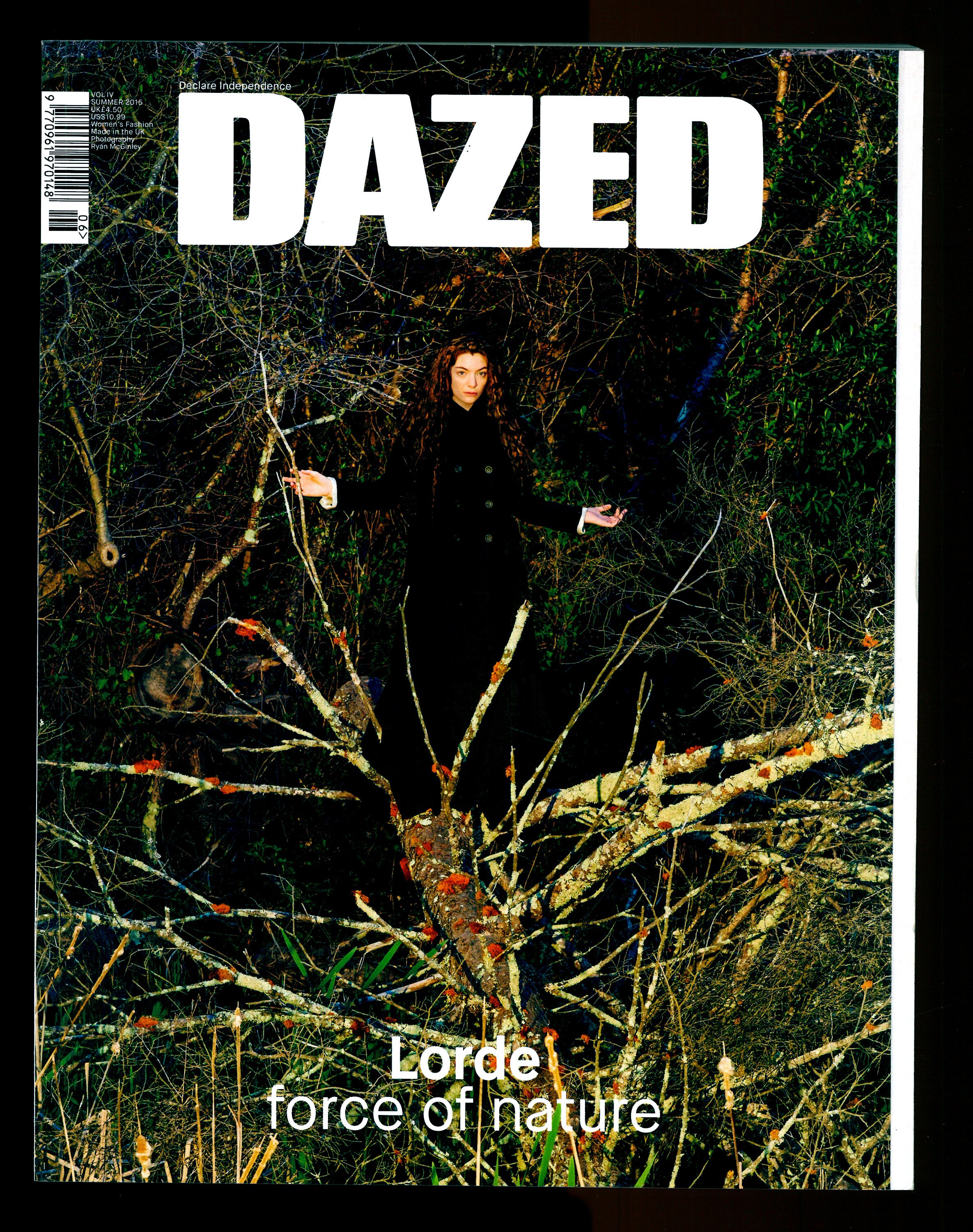 Dazed and Confused Summer 2015 Fashion Magazine Lorde