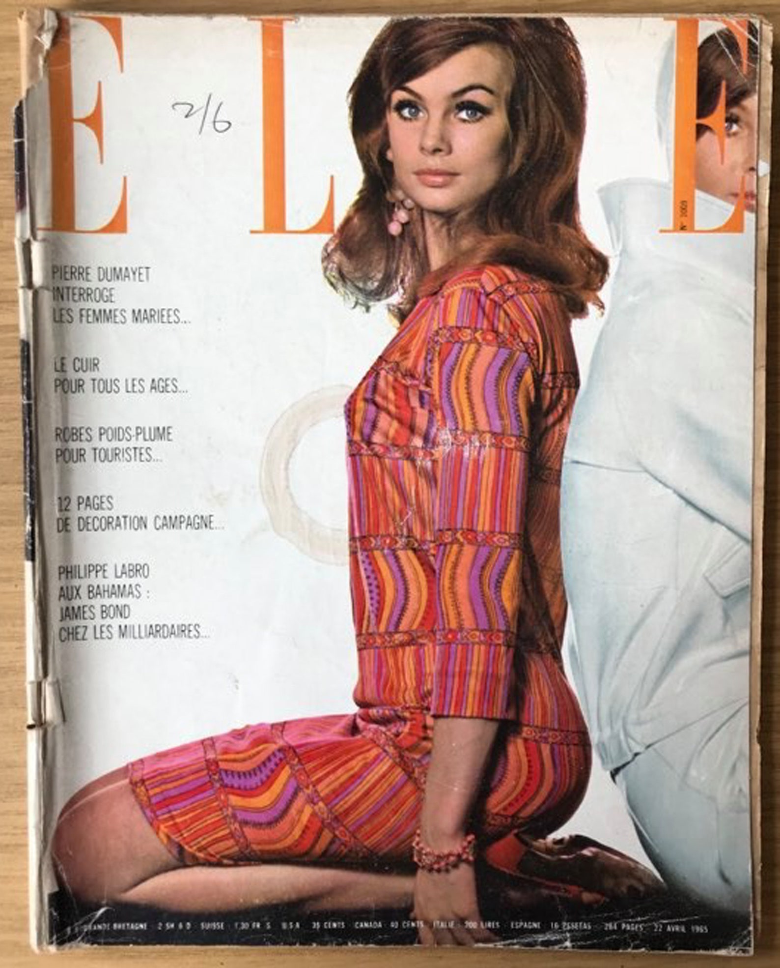 Elle French April 22 1965 No 1009 France Foreign Original Etsy elle-french-april-22-1965-no-1009-france-foreign-original-etsy
