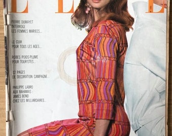Elle French April 22 1965 no 1009 France Foreign Original Vintage Retro Fashion Magazine Gift Present Birthday