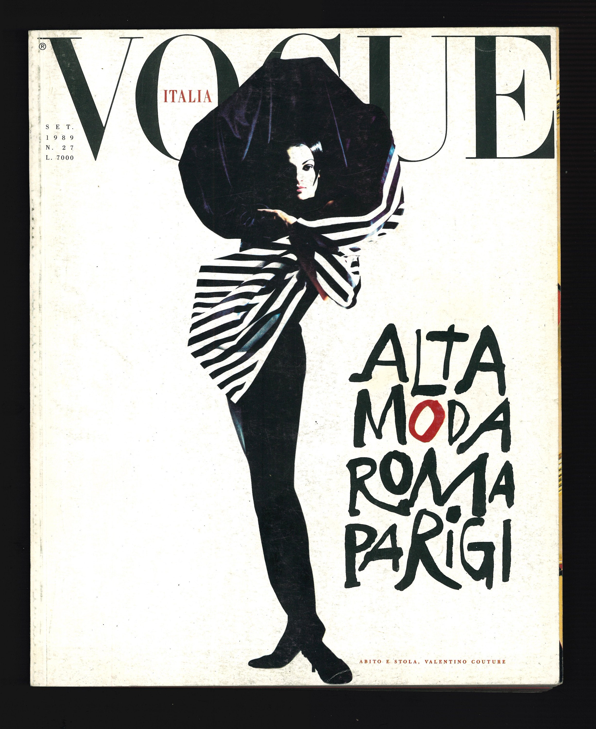 Vogue Italia Sept 1989 Alta Moda Haute Couture Saikusa Cover
