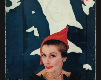 Harper's Bazaar UK januari 1950 Original Vintage Fashion Magazine