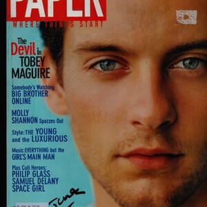Paper Oct 1999 US American Original Vintage Fashion Magazine Toby Maguire
