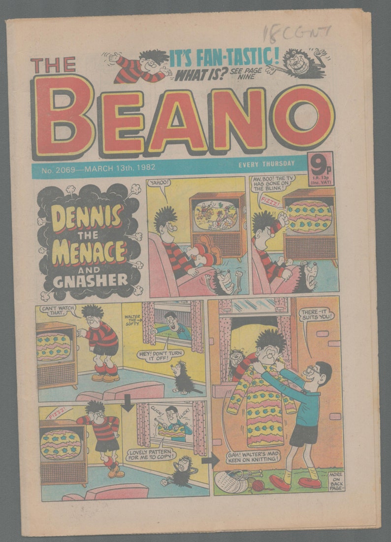 Beano No 2069 March 13 1982 UK Original British Vintage Comics Magazine ...