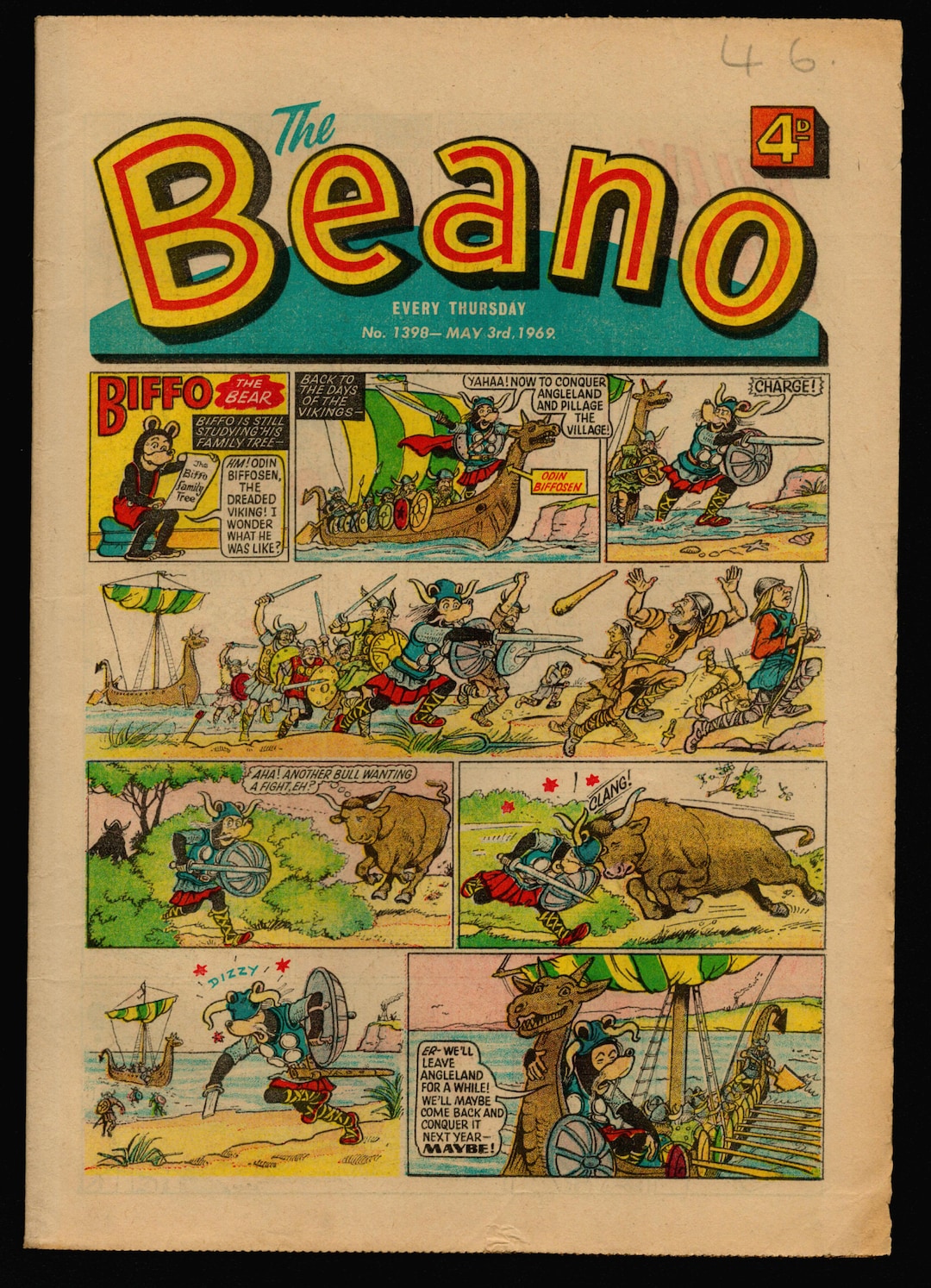 Beano No 1398 May 3 1969 UK Original British Vintage Comics Magazine - Etsy