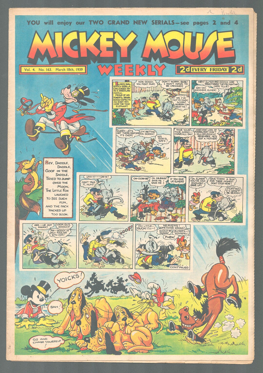 Mickey Mouse Weekly Vol 4 No 163 March 18 1939 UK Comic