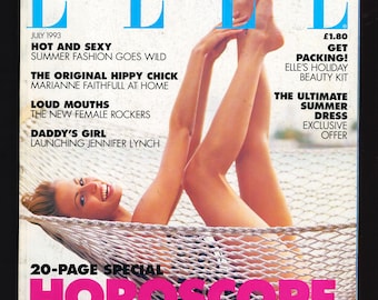 Elle UK July 1993 British Original Vintage Fashion Magazine