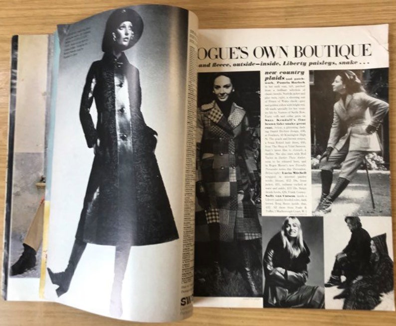 Vogue UK Nov 1970 Jean Shrimpton cover British Original | Etsy