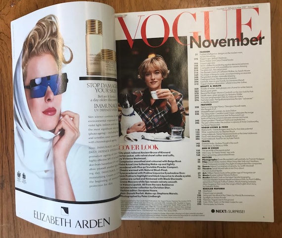 Vogue UK Nov 1989 Birthday Gift Present Original British Vintage