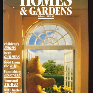 Homes & Gardens UK 1986 Original Vintage  Decoration  Magazine