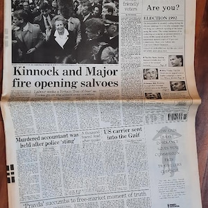 The Independent Newspaper March 14 1992  Present Margaret Thatcher