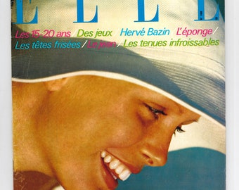 Elle 1 de julio de 1974 Edición francesa Revista Vintage 50a