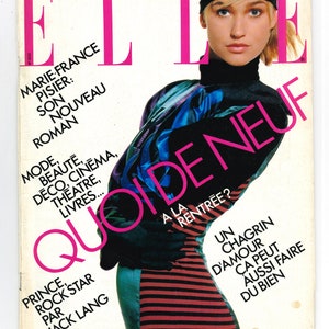 Elle Sept 8 1986 French Edition Vintage Magazine