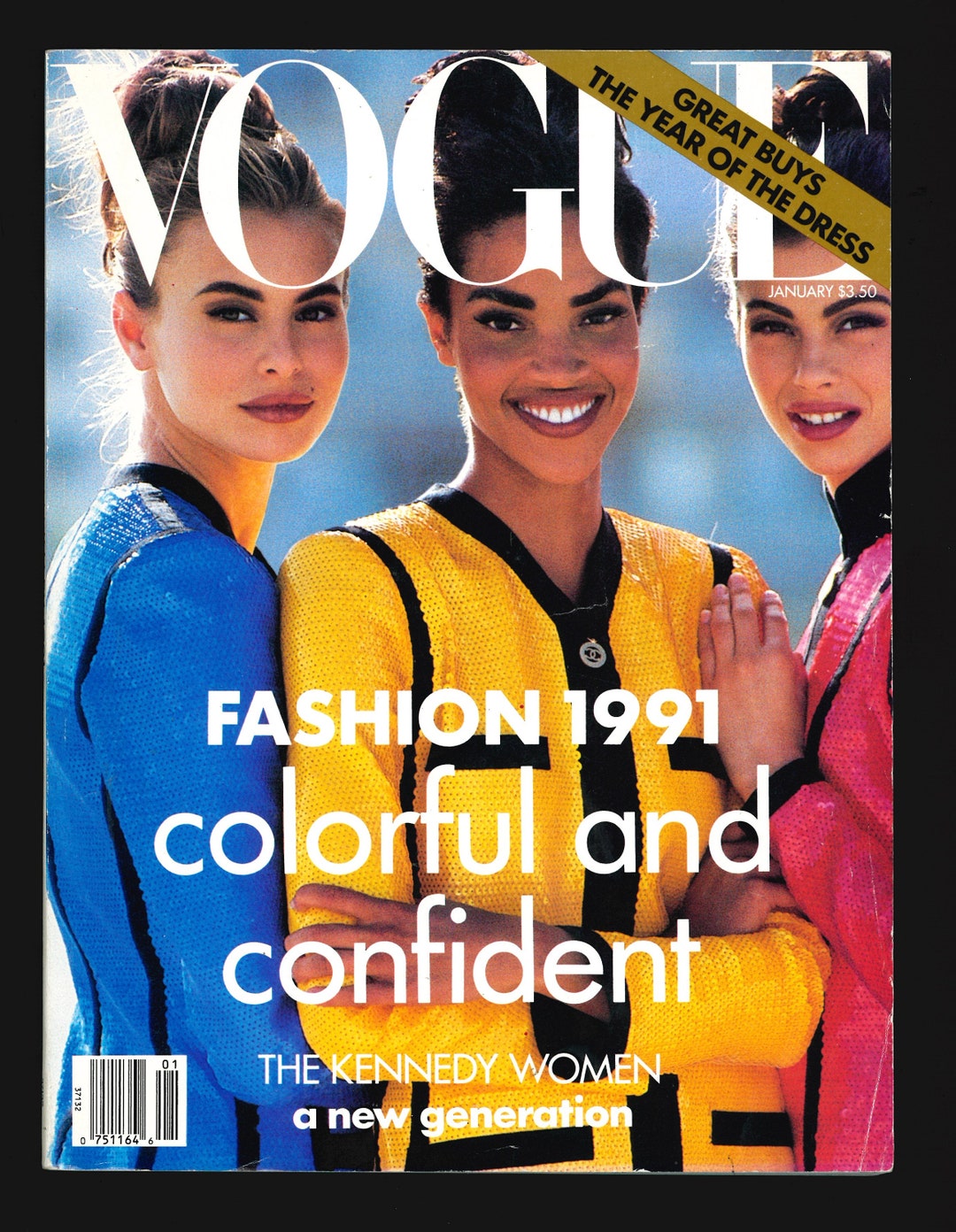 Vogue US Jan 1991 Original Vintage Fashion Magazine Niki Taylor