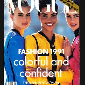 Vogue US Jan 1991 Original Vintage Fashion Magazine Niki Taylor