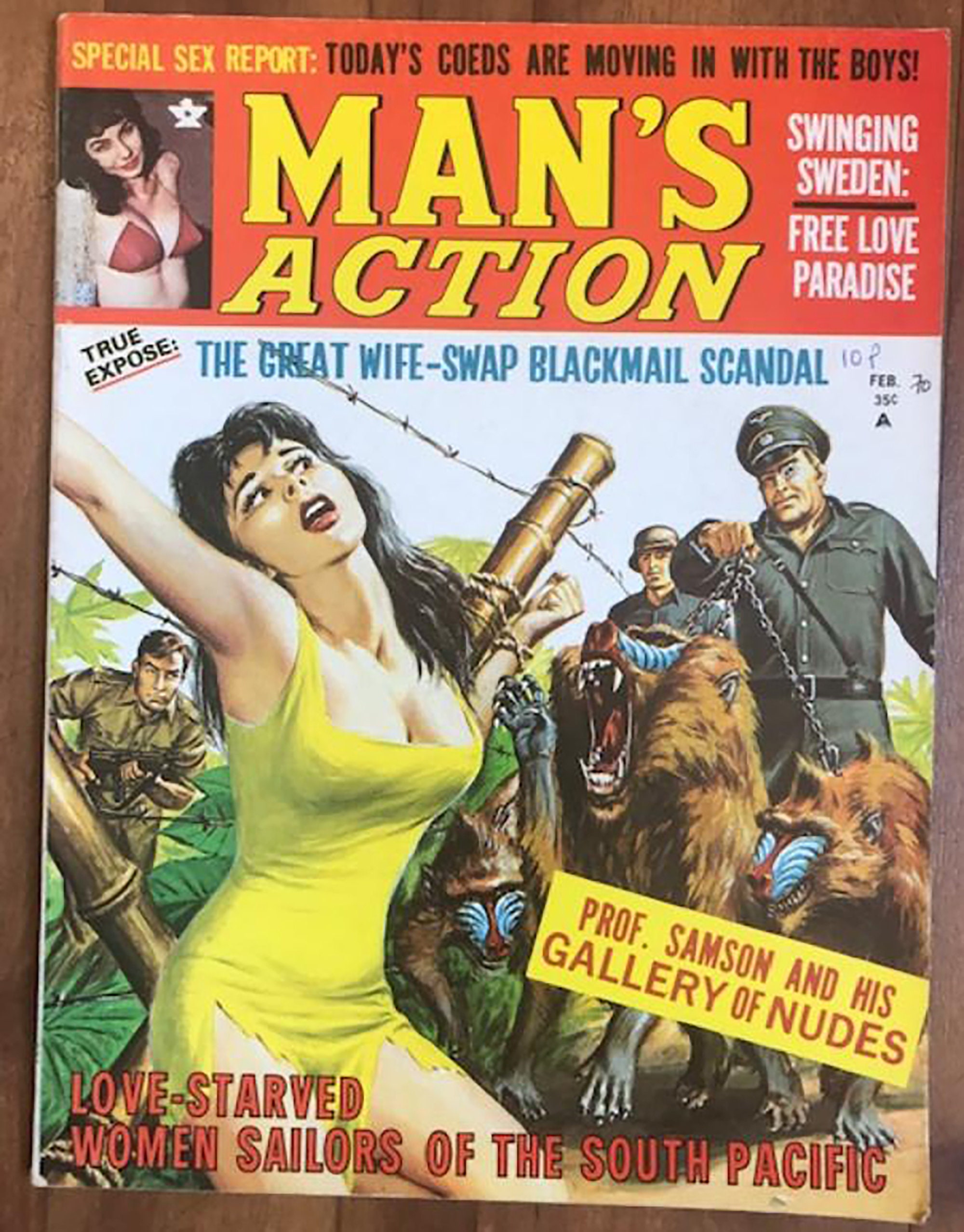 Mans Action Vol 8 No 10 Feb 1970mens Adventure