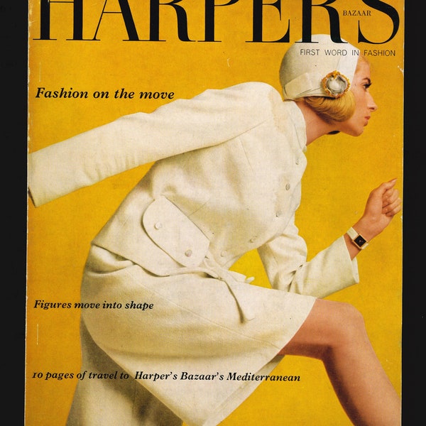 Harper's Bazaar UK Jan 1965 Original Vintage Fashion Magazine