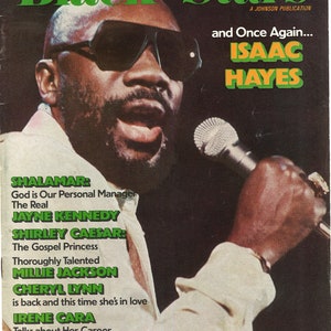 Black Stars May 1980 African US American Fashion Photography  Magazine Gift Present Birthday isaac Hayes cover