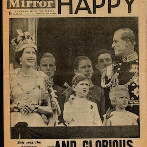 Daily Mirror June 3 1953 Coronation Souvenir  Queen Elizabeth II Duke Prince Philip