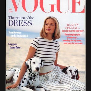 Vogue UK April 1993 Original Vintage Mode Magazin Laura Dern, Audrey Hepburn