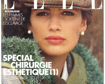 Elle French no 2298 Jan 22   1990 Paris Foreign  Original Vintage Fashion Magazine Gift Present Birthday