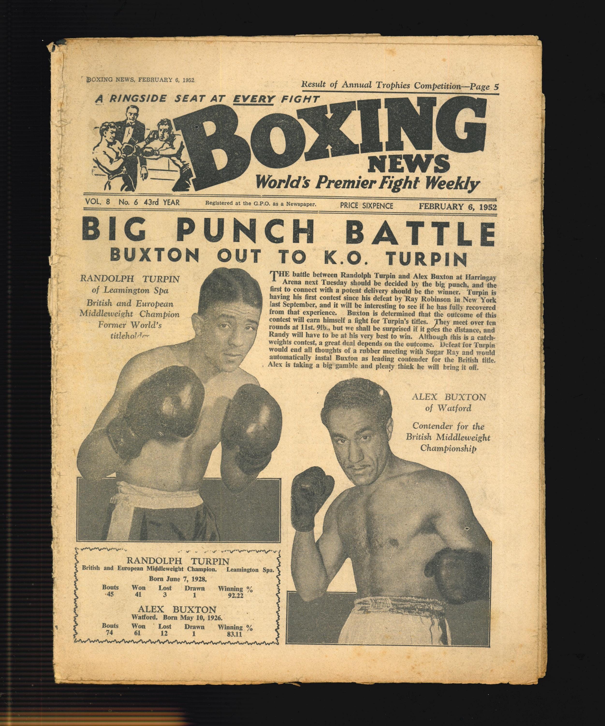 Boxing News 1951 1952 1955 Vintage Original Magazine - Etsy