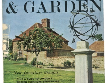 House & Garden UK Feb 1964 Original Vintage Retro Rare Lifestyle Magazine Gift Birthday Present 60th