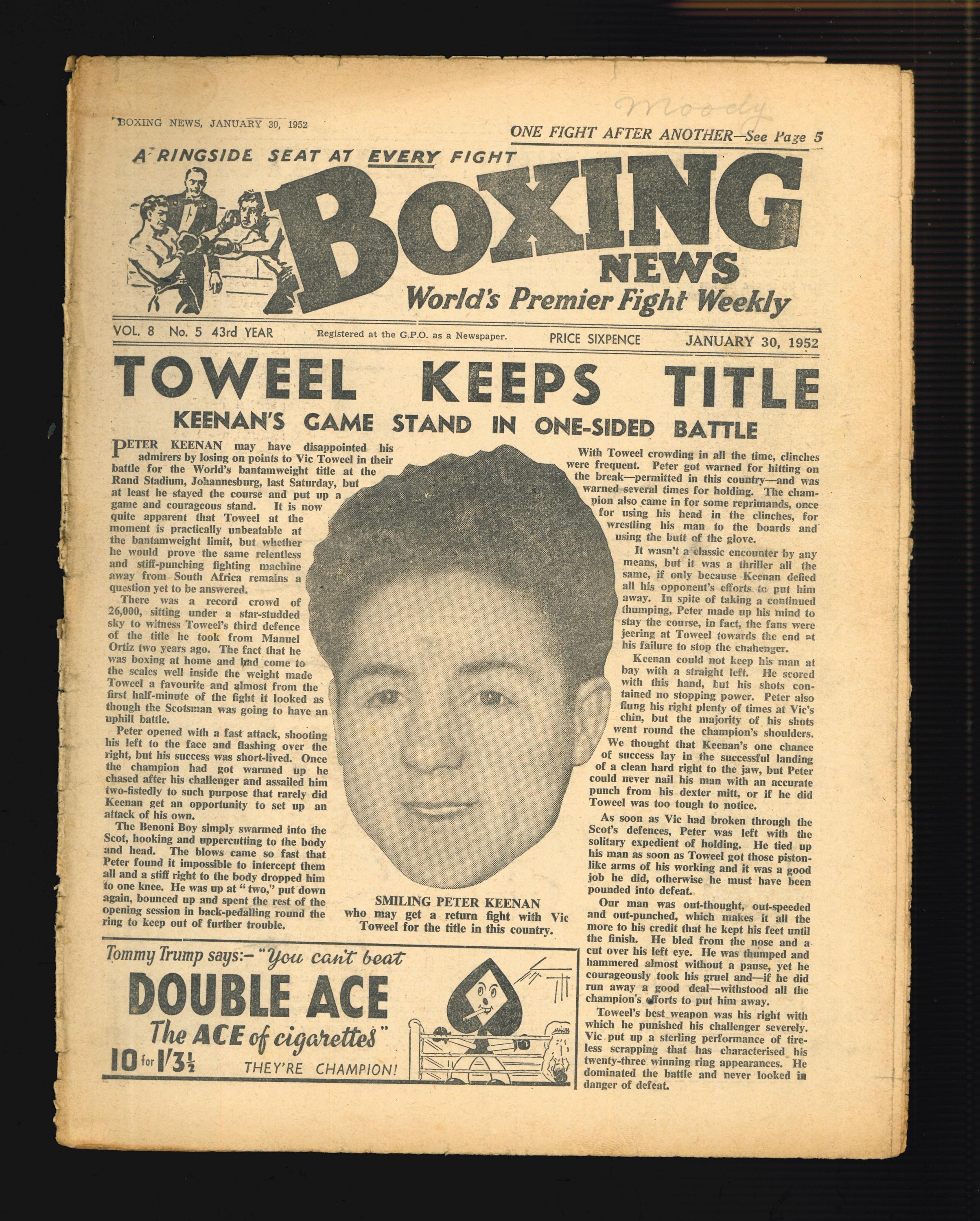 Boxing News 1951 1952 1955 Vintage Original Magazine - Etsy