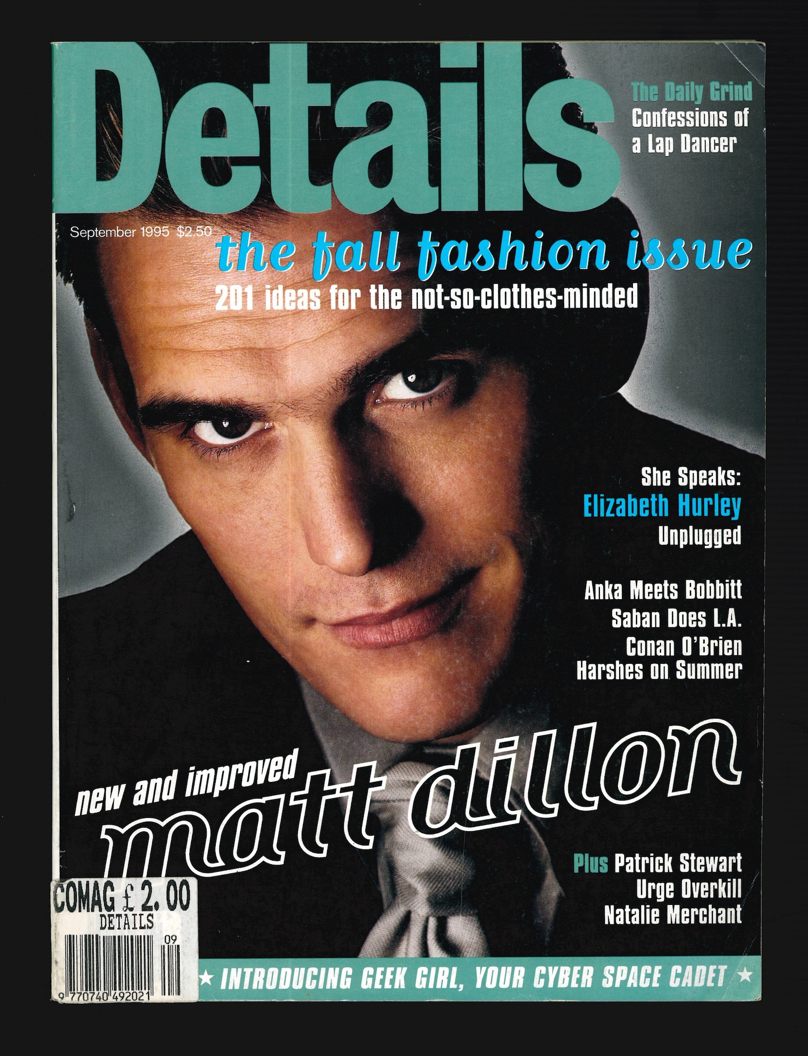 Details 1995 Back Issues Original Magazine Stephen Dorff Matt Dillon ...