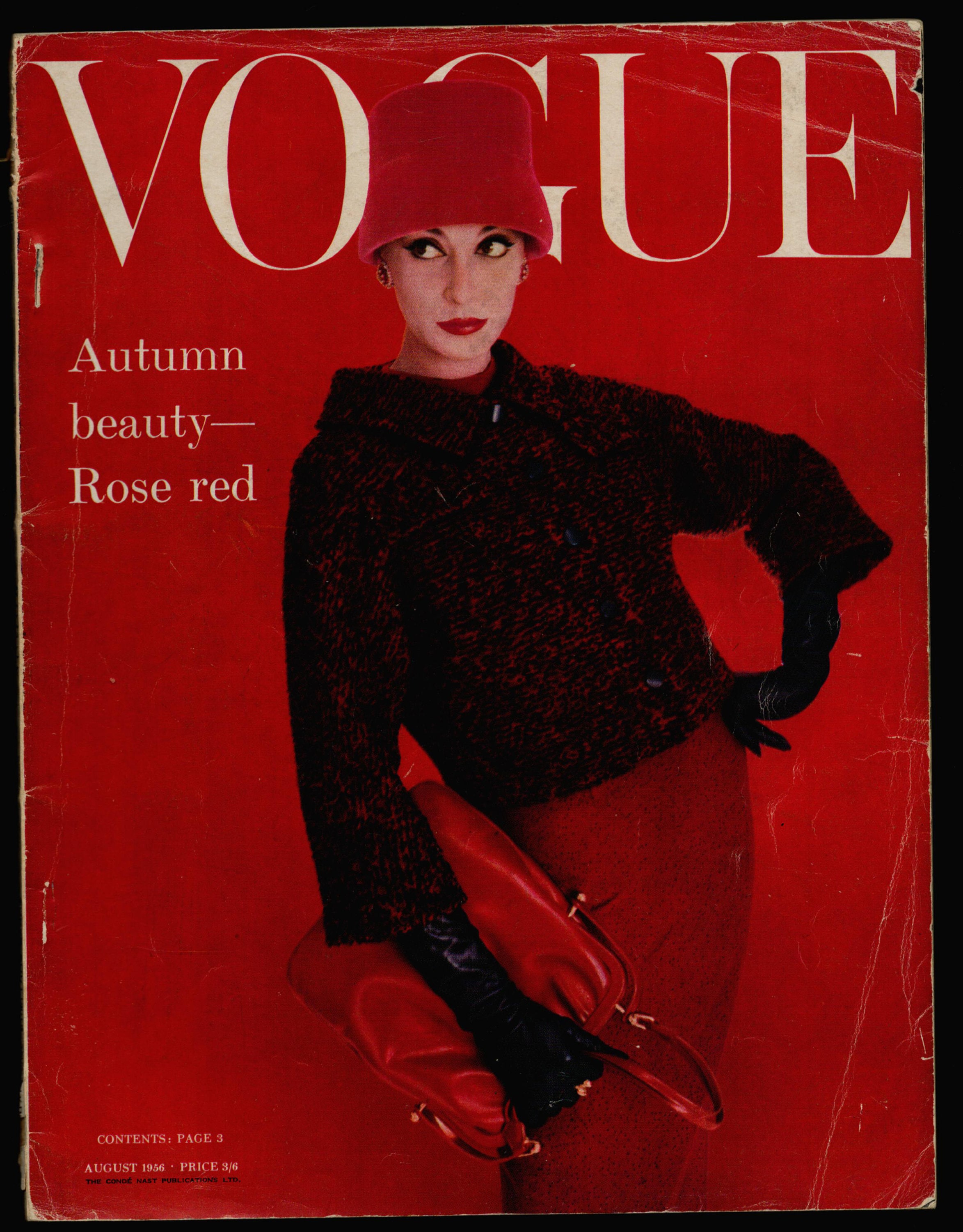 Vogue UK Aug 1956 British Original Vintage Retro Rare