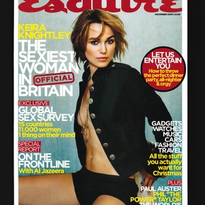 Esquire Magazine December 2005  Cover: Keira Knightley