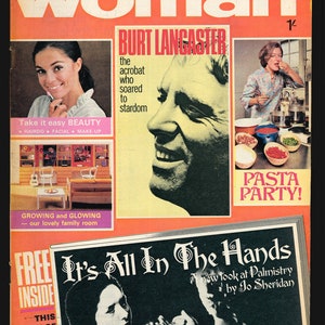 Woman Jan 17 1970 Vintage Magazine Fashion Beauty Cooking Burt Lancaster