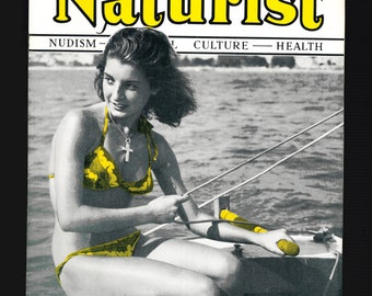 The Naturist ottobre 1947 Rivista vintage originale Nudismo Cultura fisica Salute.