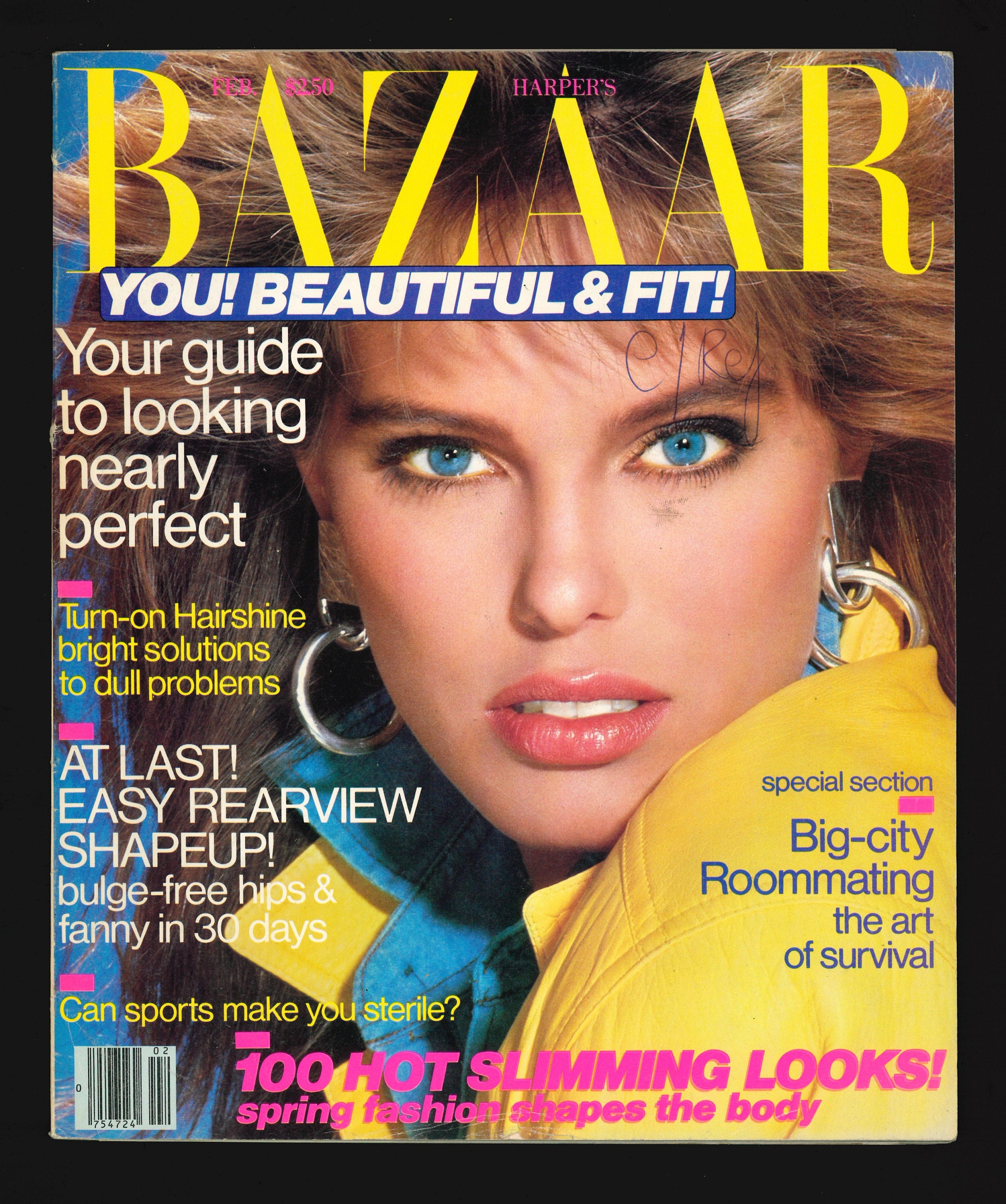 Harper's Bazaar US Feb 1986 Vintage Rare Retro Original Fashion