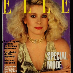 Elle no 1863 Sept 1981 Special  Mode Paris French Foreign Original Vintage Fashion Magazine cover: Catherine Deneuve