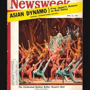 Newsweek April 13 1959 Original Vintage Magazine Bolshoi Ballet