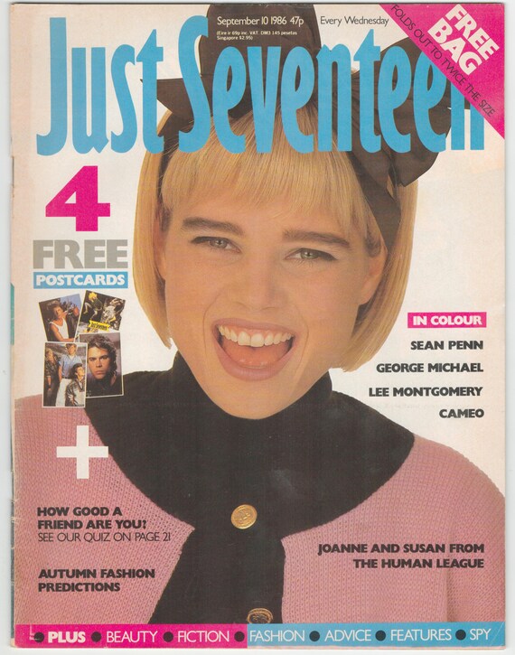 Just Seventeen Sept 10 1986 British Original Vintage Etsy