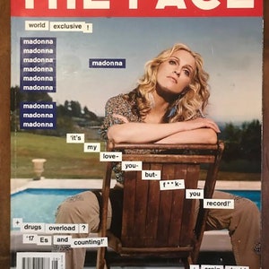 The Face August 2000 vol 3 no 43 Original Fashion Magazine Madonna cover