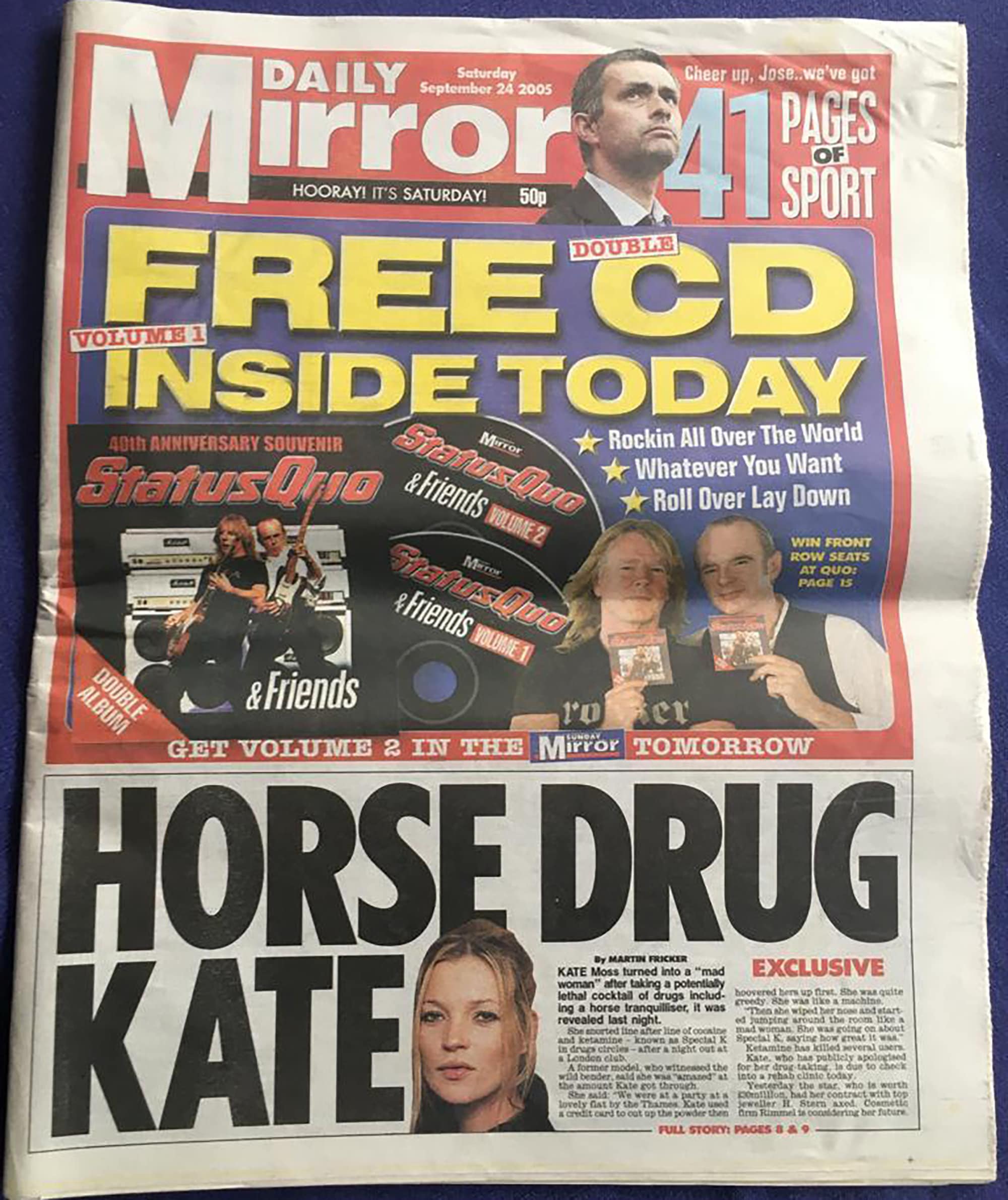 デイリーミラー24 2005年オリジナル新聞ケイトモスの見出し - Etsy 日本, image size:2000x2380