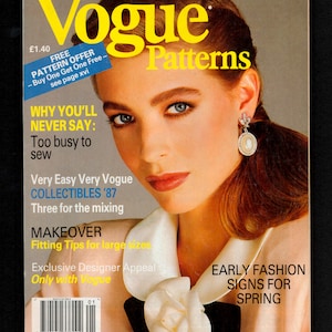 Vogue Patterns Début Printemps 1987 Original vintage Fashion Magazine