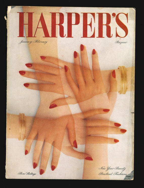 洋書 Harper's BAZAAR November 1948 Harper's Bazaar UK Jan-feb 1948 Vintage Rare Retro Original