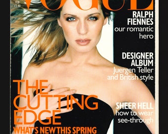 Vogue UK Feb 1998 Original Vintage Fashion Magazine Gwyneth