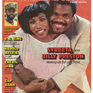 Black Stars Sept 1980 African US American Fashion Photography  Magazine Gift Present Birthday Syreena and Billy Preston cover
