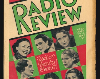 Radio Review No 20 21 mars 1936 Original Magazine