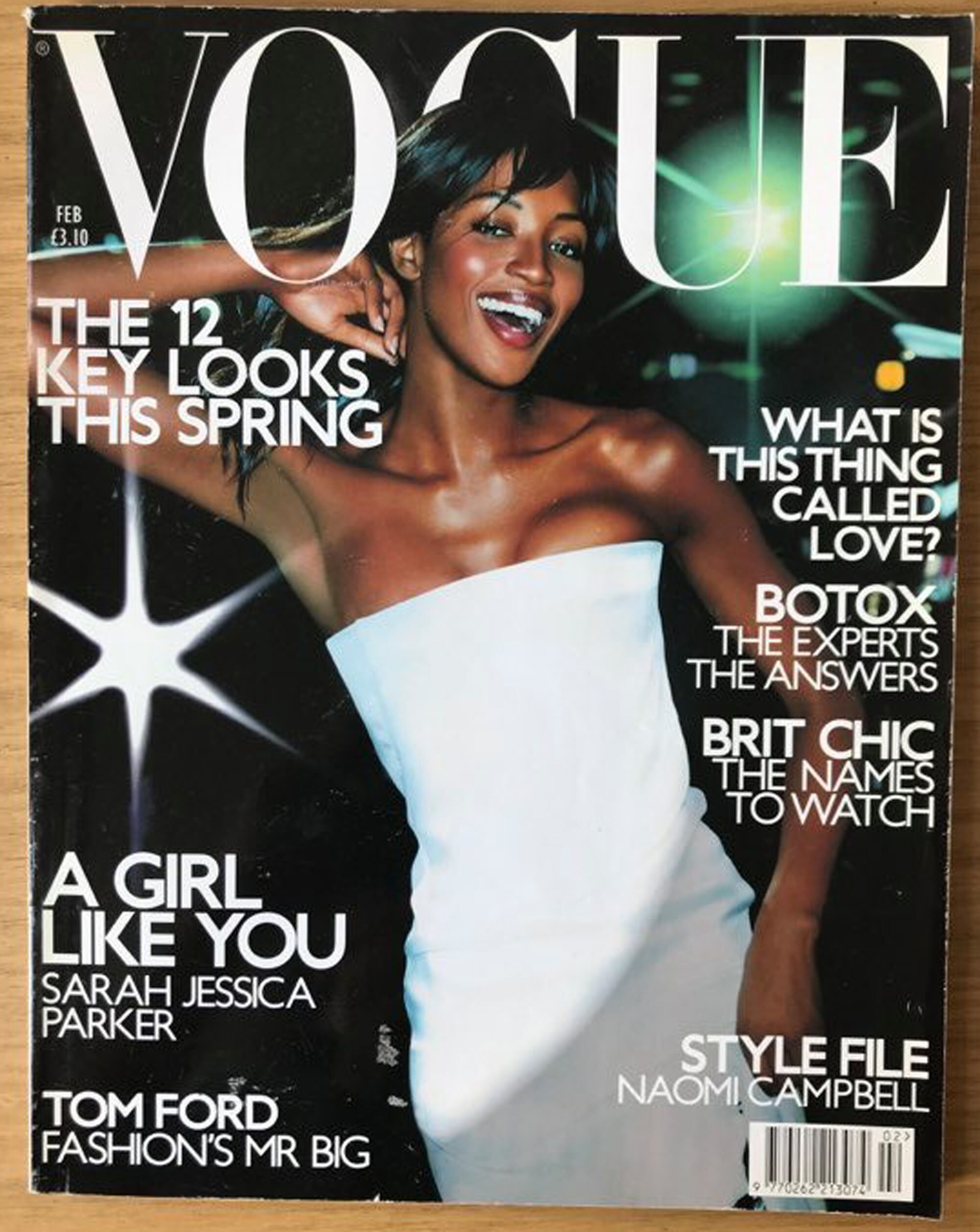 Vogue UK Feb 2001 British Original Vintage Fashion Magazine